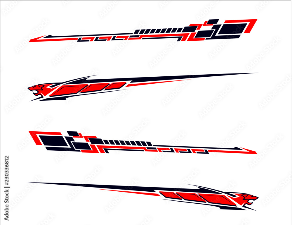 Modern Racing Decals Vinyls sticker set Decals for Car truck mini bus modify Motorcycle ...