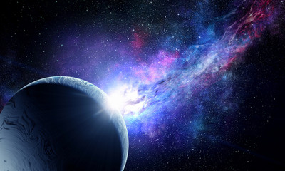 Wall Mural - space planets and nebula