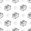 © TheHut35 - Box doodle draw by hand is seamless pattern background. Vector illustration.