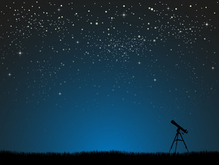 realistic starry sky. shining stars dark sky.