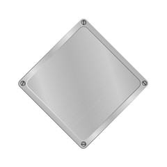 Canvas Print - frame of metal on aluminium plate