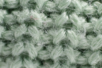 Green knitted macro