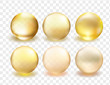 Golden glass ball collection. 