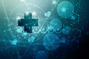 2D illustration medical structure background