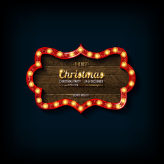 Wall Mural - invitation merry christmas party