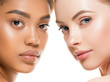Ethnic beauty women face closeup healthy beautiful natural female protrait