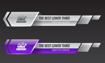 Wall Mural - Set of Tv news bars for Video headline title or lower third template. Vector illustration.