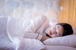 © 220 Selfmade studio - Beautiful Attractive Asian woman sleep and sweet dream on bed in bedroom in the morning feeling so relax and comfortable,Healthcare Concept