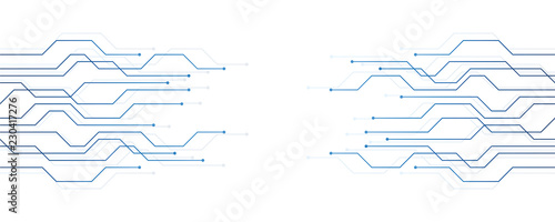 Cuadros en Lienzo circuit board electronics digital technology banner blue