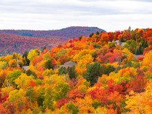 Autumn Landscape, Mont Tremblant, Laurentians, Quebec, Canada
