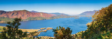 Panoramic View Of Derwent Water / Derwent Water Overlooked By Cat Bells And Skiddaw In The English Lake District Now A Unesco World Heritage Site