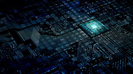 Canvas Print - internet secure data processing concept
