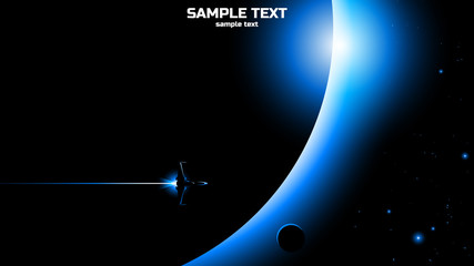 Wall Mural - space travel creative vector background