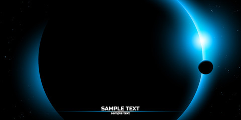 Wall Mural - minimal space design, simple astronomy background
