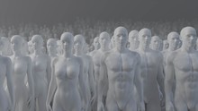 Mannequin Crowd Male Female 3d Render