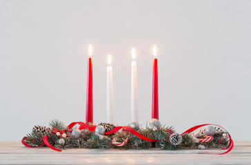 Christmas wreath on white background