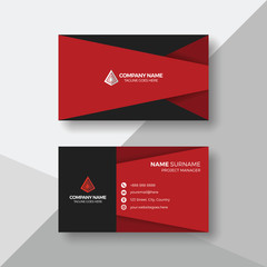 Wall Mural - Modern red and black business card template