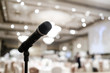 © yuttapon - Microphone  in seminar room or speaking conference hall