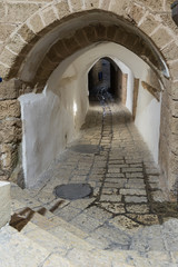 Wall Mural - Lane signs of the zodiac at night in on old city Yafo in Tel Aviv-Yafo in Israel