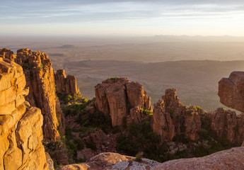 last light touching the rocks in camdeboo national park