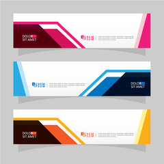 Vector abstract design banner web template.