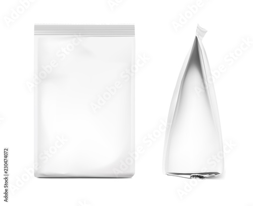 Mockup Of Bag Isolated On White Background Front And Side View Flat Bottom Vector Illustration Can Be Use For Template Your Design Presentation Promo Ad Eps10 Stock Vector Adobe Stock