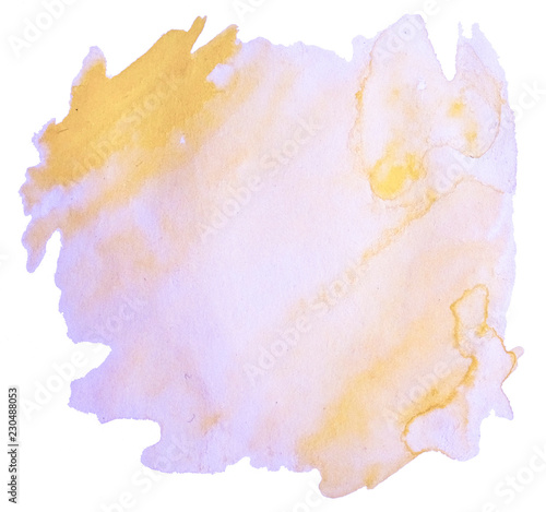 Multicolor Pastel Watercolor Hand Drawn Isolated Wash Stain On