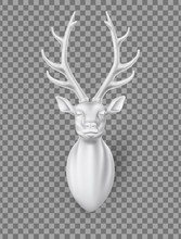 Vector Deer With Horns 3d Sculpture Illustration