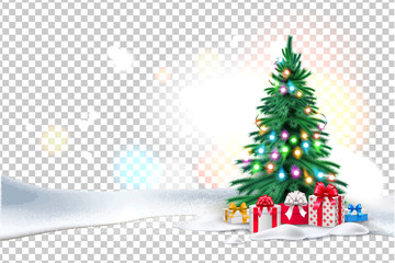 vector christmas tree, xmas new year design