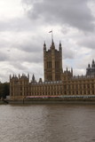 Fototapeta Londyn - Parlement britannique de Westminster et la Tamise à Londres	