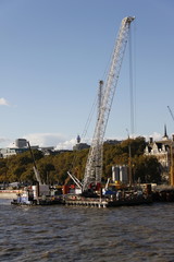 Poster - Chantier sur la Tamise à Londres	