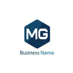 Initial Letter MG Logo Template Design