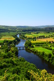 Fototapeta Boho - A view of the River Dordogne as taken from the medieval village of Domme in France