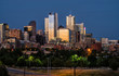Skyline of the City of Denver Colorado at night