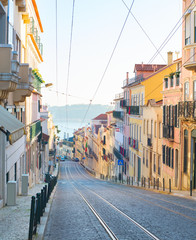 Poster - Lisbon Old Town street. Portugal