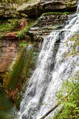 Wall Mural - Flowing waterfall in beautiful park