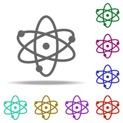 atom, atomic icon. Elements of Genetics and bioenginnering in multi color style icons. Simple icon for websites, web design, mobile app, info graphics