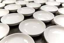 Many Empty Bowls In A Kitchen