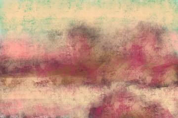 Abstract painterly landscape, imaginative blurred soft focus natural organic forms in hand painted artwork