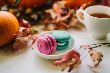 macaroons and tea