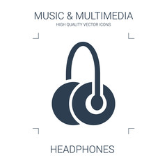 Canvas Print - headphones icon