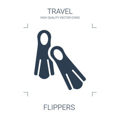 Canvas Print - flippers icon