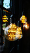 © chaivit - Set edison retro lamp on loft gray concrete background.