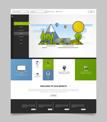 Wall Mural - set of effective website template designs. modern flat design vector illustration concepts of web pa