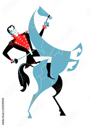 Fotomural Simon Bolivar vector illustration