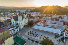 Main Square In Sanok Aerial View