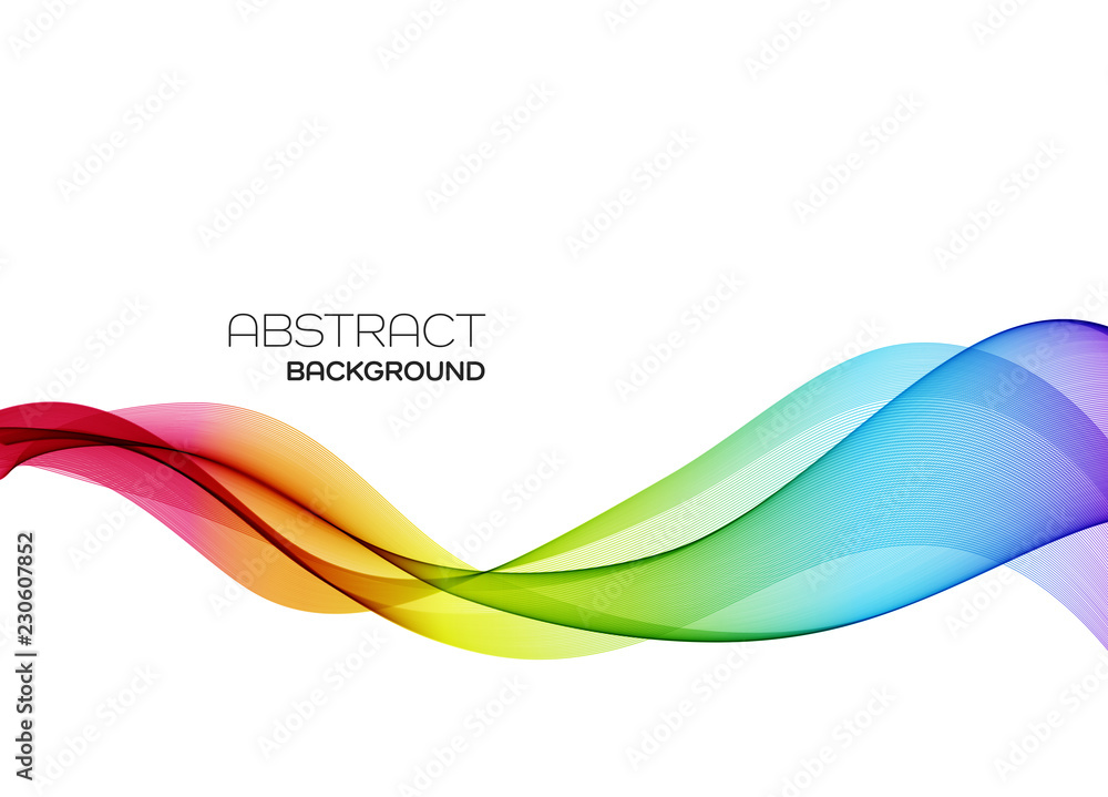 Abstract colorful vector background, color flow wave for design brochure, website, flyer. - obrazy, fototapety, plakaty 