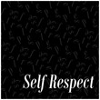 Self Respect vector on seamless letters backdrop