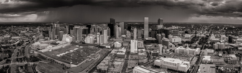 Sticker - A storm cell approaches downtown Denver.