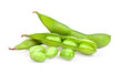edamame green beans isolated on white background